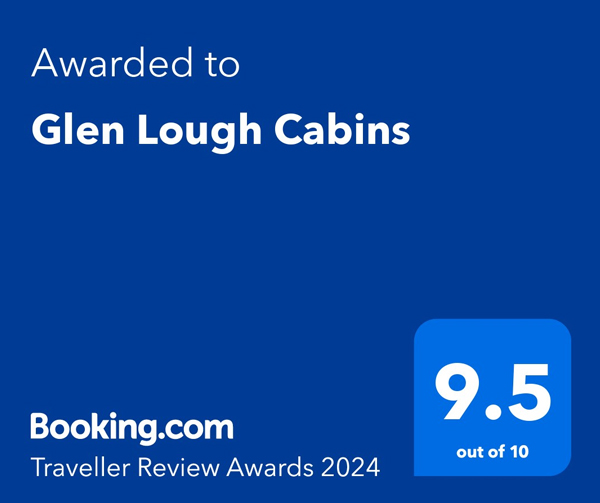 Booking.Com award for Glen Lough Cabins